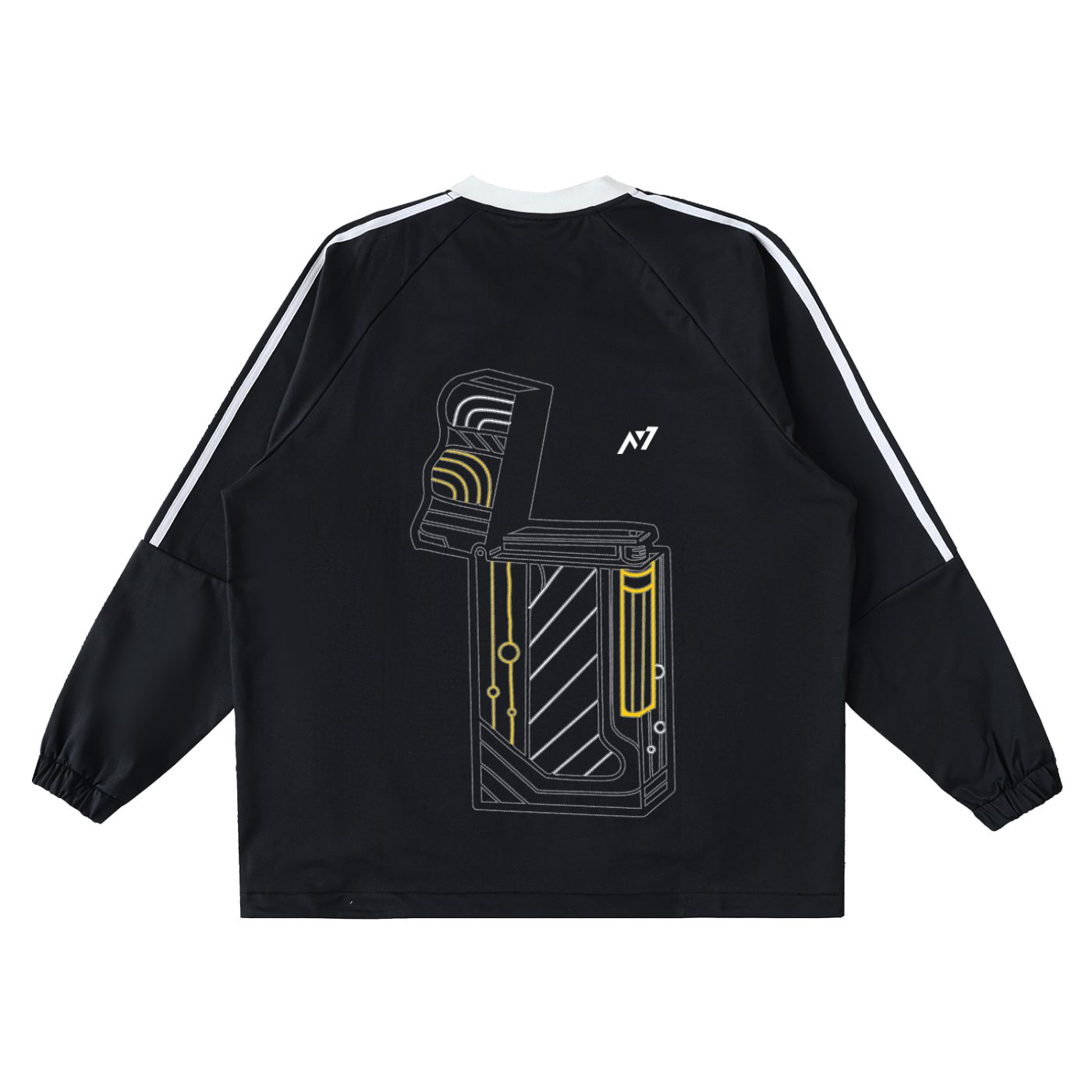 Black Leg Striped Long-Sleeve