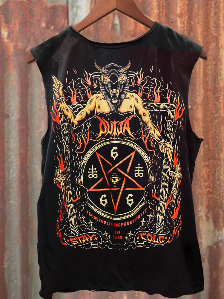 Unisex Double-sided Printed Casual Vest / Rvogue / Rvogue