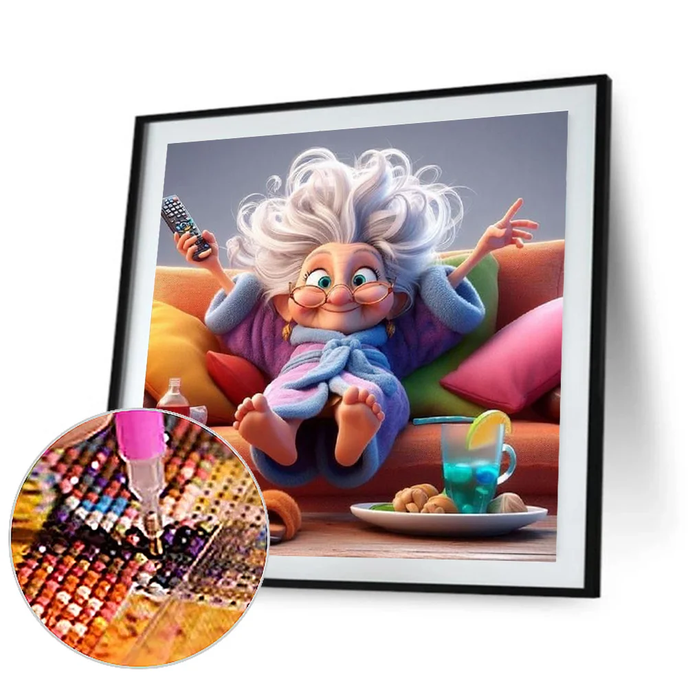 Diamond Painting - Full Round Drill - Grandma(Canvas|30*30cm)