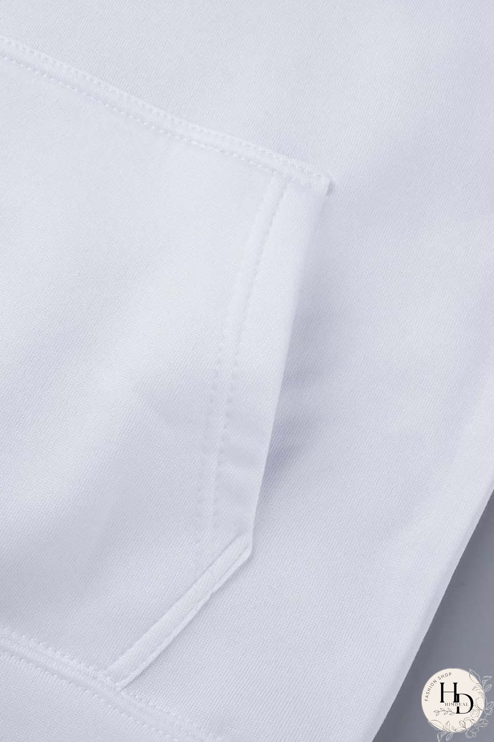 White Casual Print Patchwork Hooded Collar Long Sleeve Two Pieces