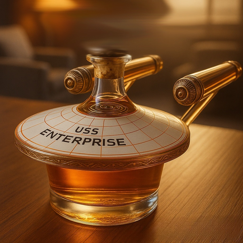 Tegooe Spaceship Shaped Whiskey Decanter - High Borosilicate Glass Wine Bottle for Home Bar Decoration