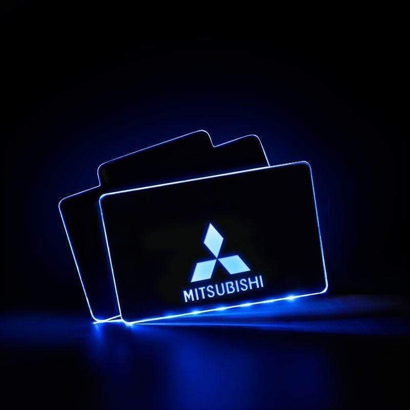 Mitsubishi Acrylic LED Car Floor Mat For Mitsubishi Atmosphere Light With RF Remote Control Car Interior Light Decoration voiturehub dxncar