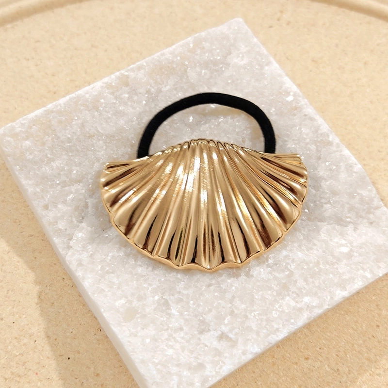 Women’s Classic Style Scallop Starfish Flower 304 Stainless Steel Plating Hair Clip Hair Tie