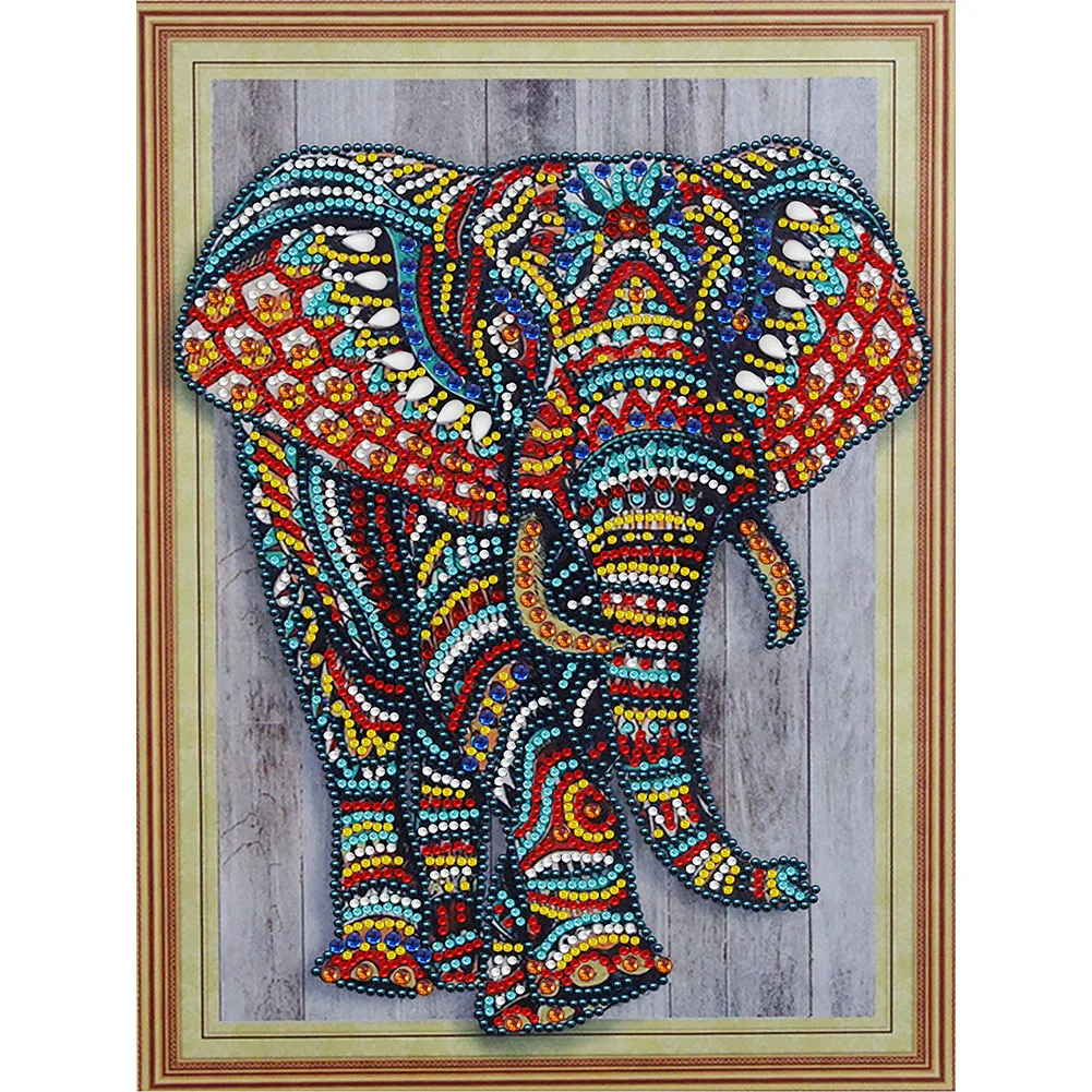 Diamond Painting - Partial Special Shaped Drill - Elephant(30*40cm)