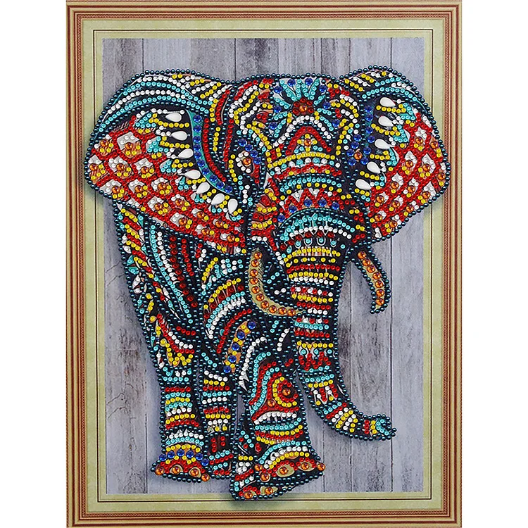 Partial Special-Shaped Diamond Painting - Walking Elephant 30*40CM