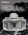 cciyu 19B2714 19B2715 Front Left & Right Brake Calipers With Bracket For Toyota For Avalon 2005-2007,For Toyota For Camry 2005-2006,For Toyota For Sienna 2004-2010,For Toyota For Solara 2004-2008