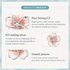 925 Sterling Silver Sakura Flower Stud Earrings 