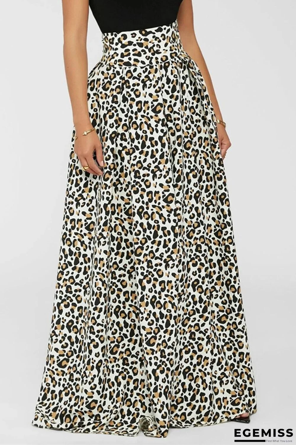 White Fashion Print Bottoms | EGEMISS