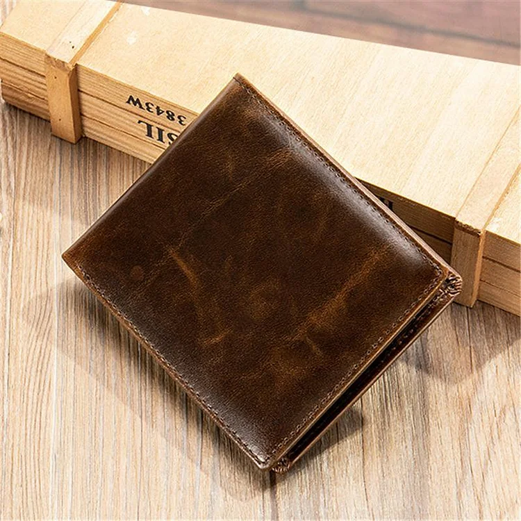 Anti-Theft Classic Vintage Leather Durable Wallets WIth Large Capacity