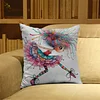 Quirky Girl Stamped Cross Stitch Pillow Cover Kit 11CT 3-Strand DIY Embroidery 45x45cm with Zipper tapestrymarket