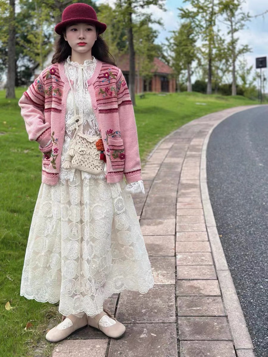 Chicfifth Sweater Women Winter Long Sleeve High Quality Autumn Vintage Top Knitted Cardigan