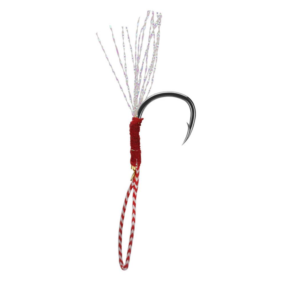 

10pcs/set Outdoor Fishing Accessories Coloured Wire Single Hook with Barbed, 14 #, 501 Original