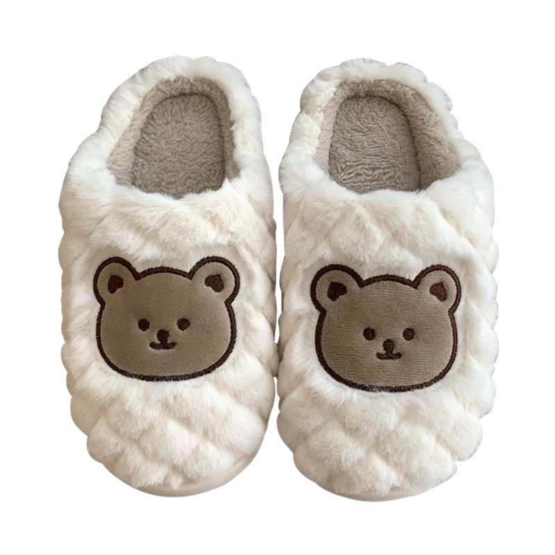 CARTOON BEAR PLUSH SLIPPERS (5.5-9.5)