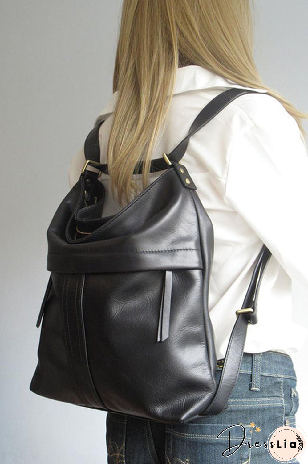 Leather Convertible Backpack