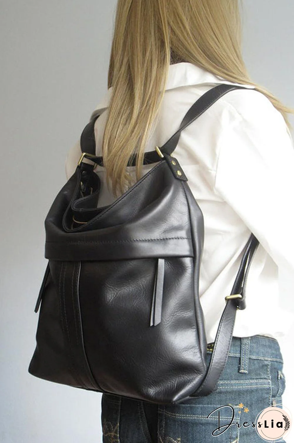 Leather Convertible Backpack