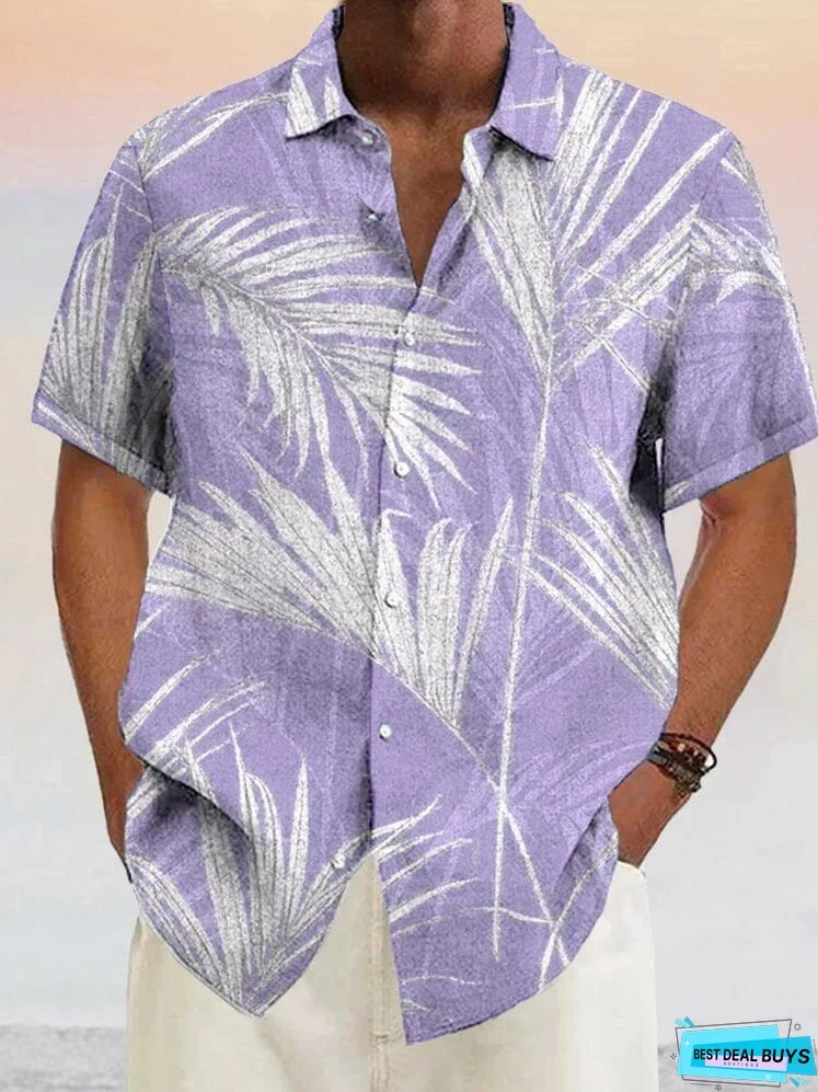 Casual Hawaiian Cotton Linen Shirt