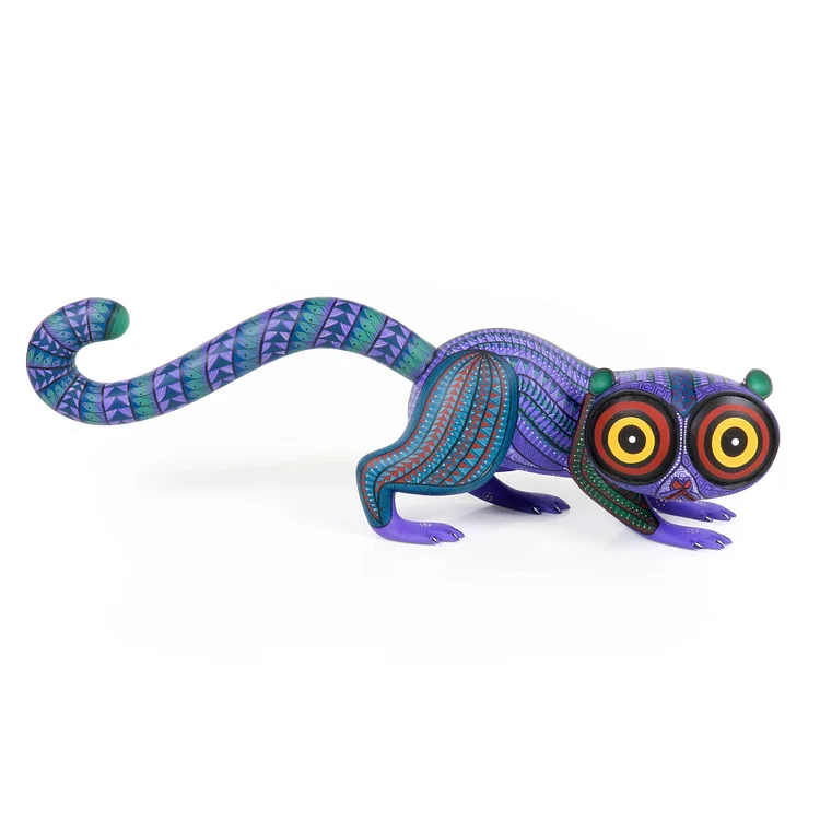 Big Eyed Lemur - Oaxacan Alebrije Wood Carving