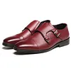 Fashion Men's Brogue Buckle Party Formal Small Square Toe Shoes -Dress Shoes