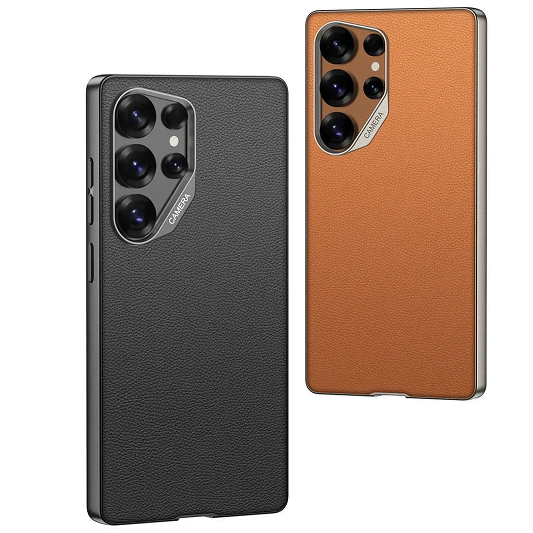 Hot Sale Shockproof Electroplated Soft TPU PU Leather Phone Case For Samsung Galaxy S23 Ultra S24 S24Ultra S25 Ultra Iphone 15