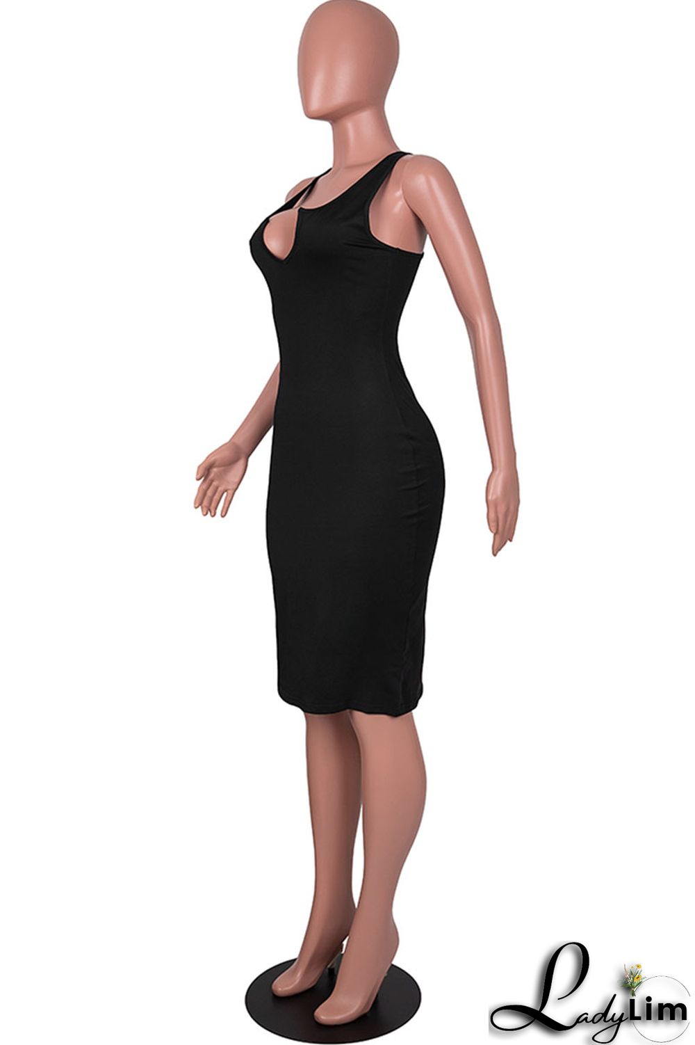 Blue Sexy Solid Patchwork Spaghetti Strap One Step Skirt Dresses