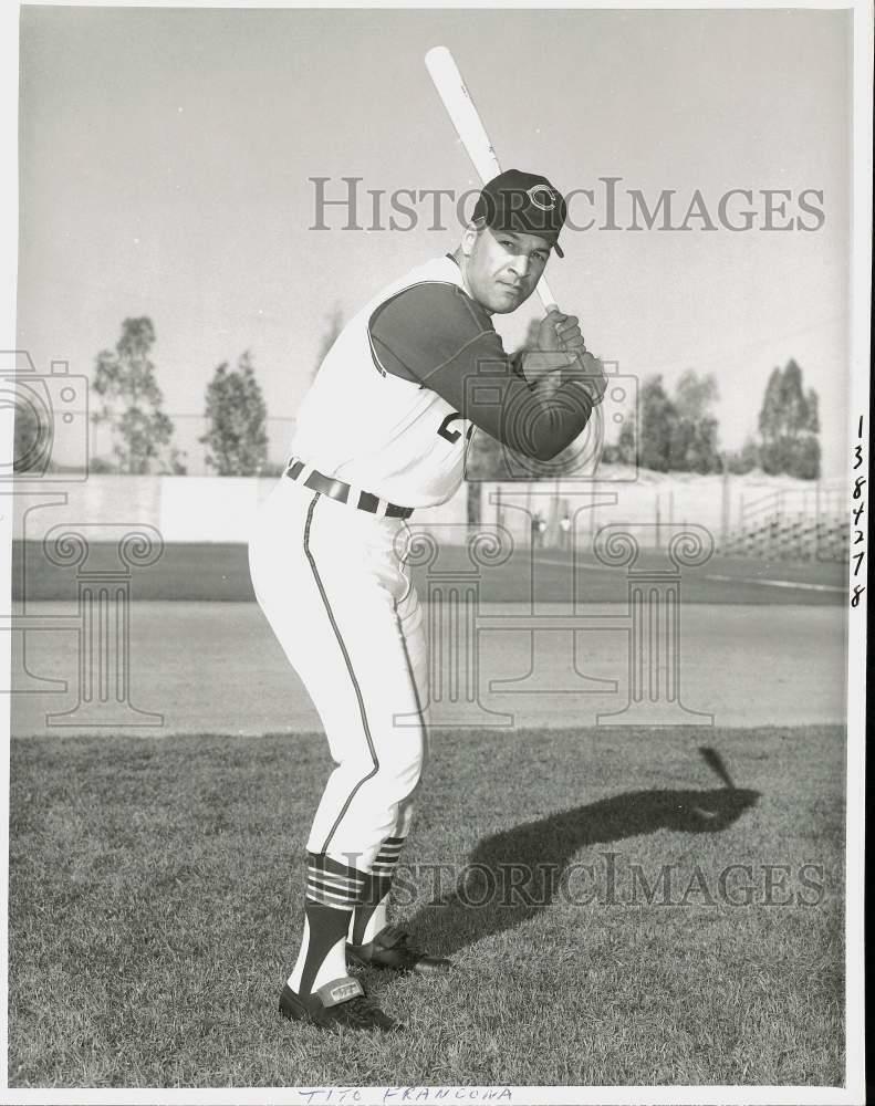 Press Photo Poster painting Tito Francona, Cleveland Indians baseball player - kfx12098