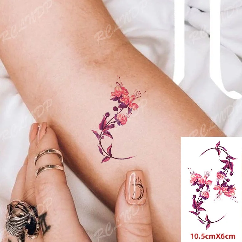 Waterproof Temporary Tattoos Sticker letters Love tatoo heartbeat wave Water Transfer Flash fake tattoo for girl women 10.56cm