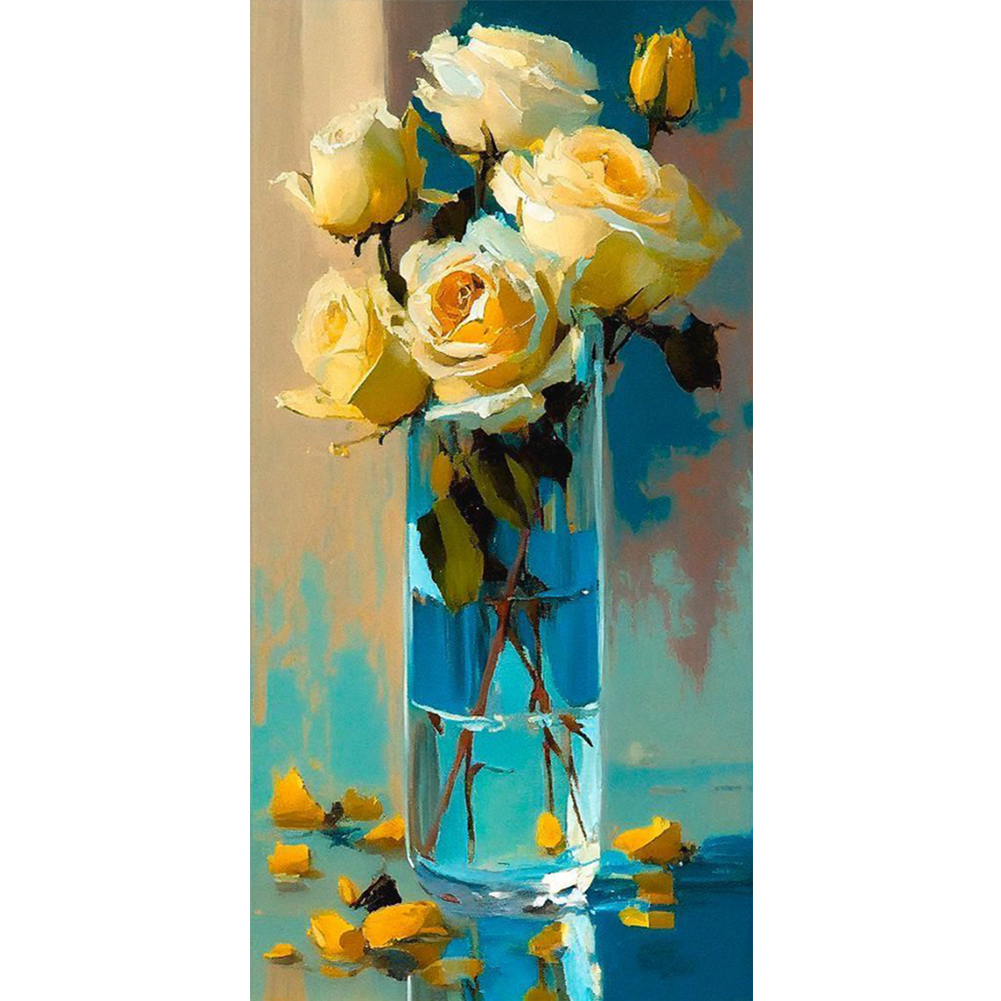 Flowers In A Bottle-Paint by Numbers-16"x32"/40x80cm