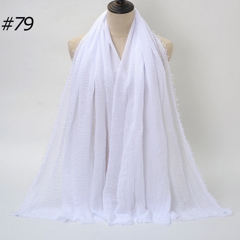 20 Pieces Fashion Solid Color Cotton Pashmina Scarves