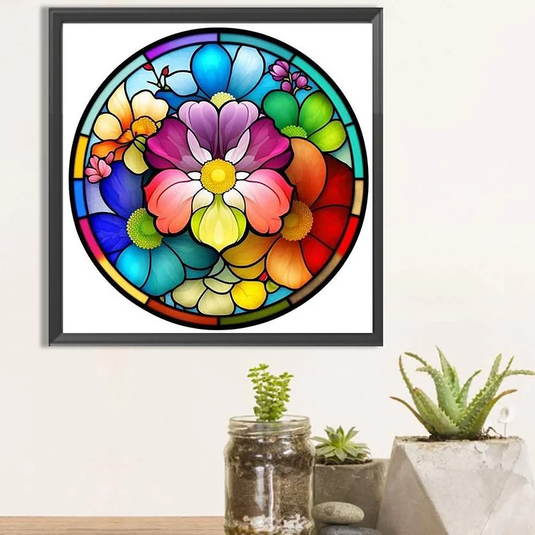 Stained Glass Abstract - Full Round - Diamond Painting (40*40cm)