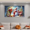 (70*40cm)Christmas Snowman - Full Round Drill Diamond Painting