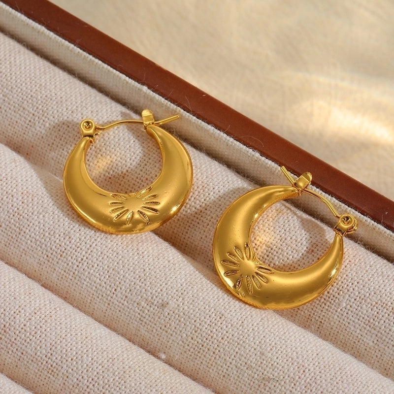 1 Pair Basic Minimalist Irregular Geometric Plating 304 Stainless Steel 18K Gold Plated Earrings
