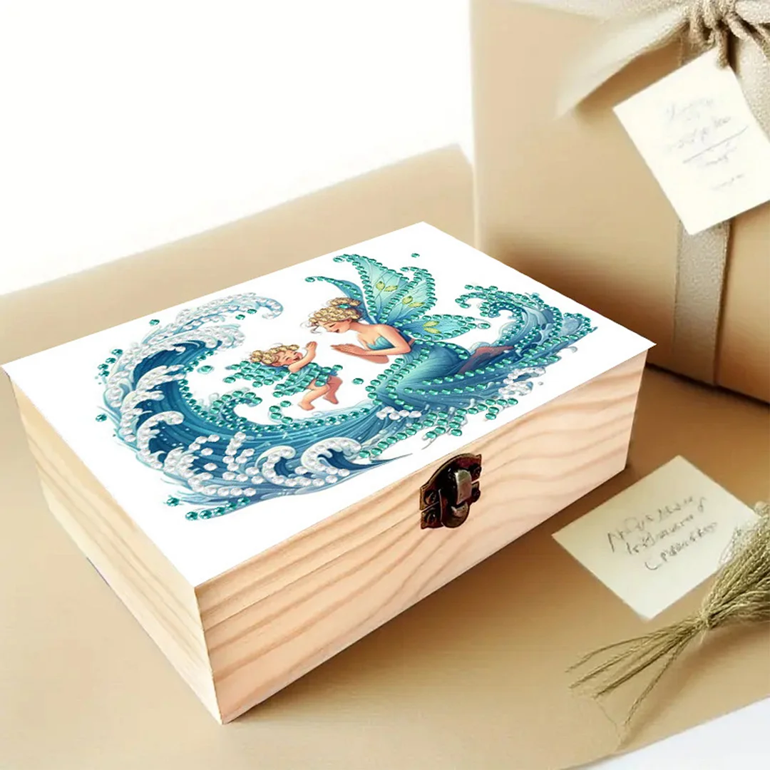 Fairy and the Waves DIY Wooden 5D Diamond Art Diamond Art Storage Box for Adults
