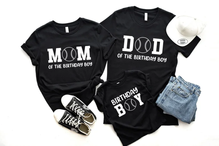 Personalized Boys Baseball Family Birthday Shirts|S20
