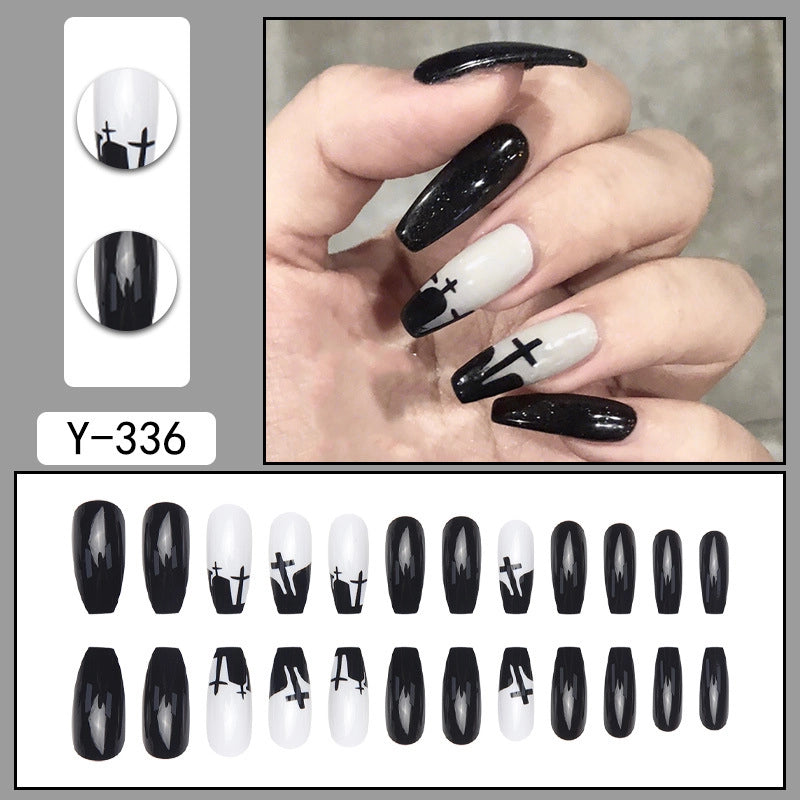 Sweet Color Block Heart Shape ABS Press-on Nails 1 Set