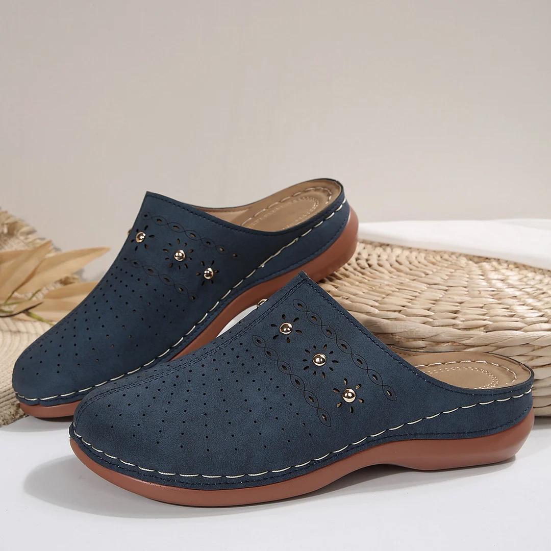 Breakj Breakj Summer New Women's Baotou Thick-Bottom Slippers Large-Size Round Head Bao Head After The Air Breathable Slippers