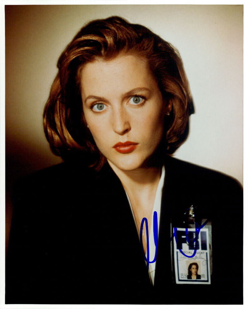 Gillian Anderson X-Files signed 8x10 Photo Poster painting