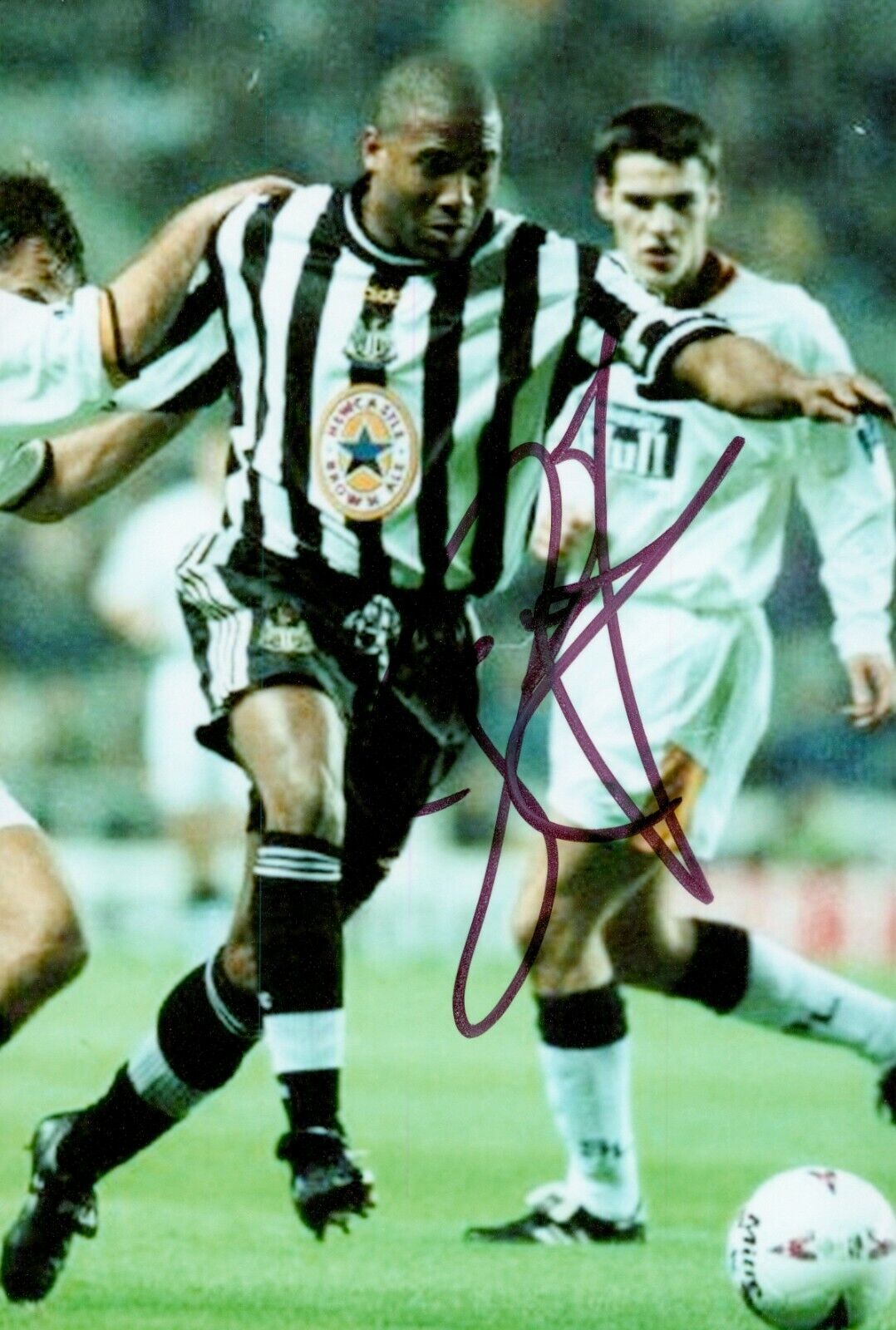 John Barnes Signed 6x4 Photo Poster painting Newcastle United Liverpool England Autograph + COA