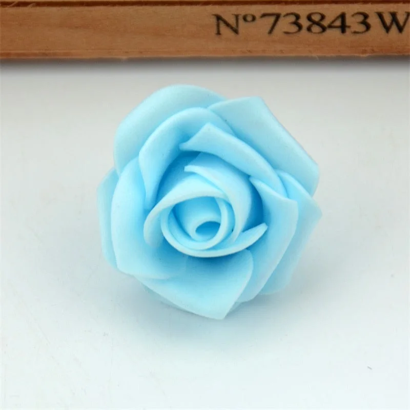 60pcs/lot 4cm Mini Artificial Pe Foam Rose Flower Heads  Handmade Diy Wedding Home Decoration Party Fake Flower Ball Craft