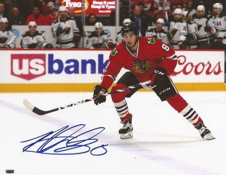 Nick Schmaltz signed Chicago Blackhawks 8x10 Photo Poster painting autographed Hawks 5