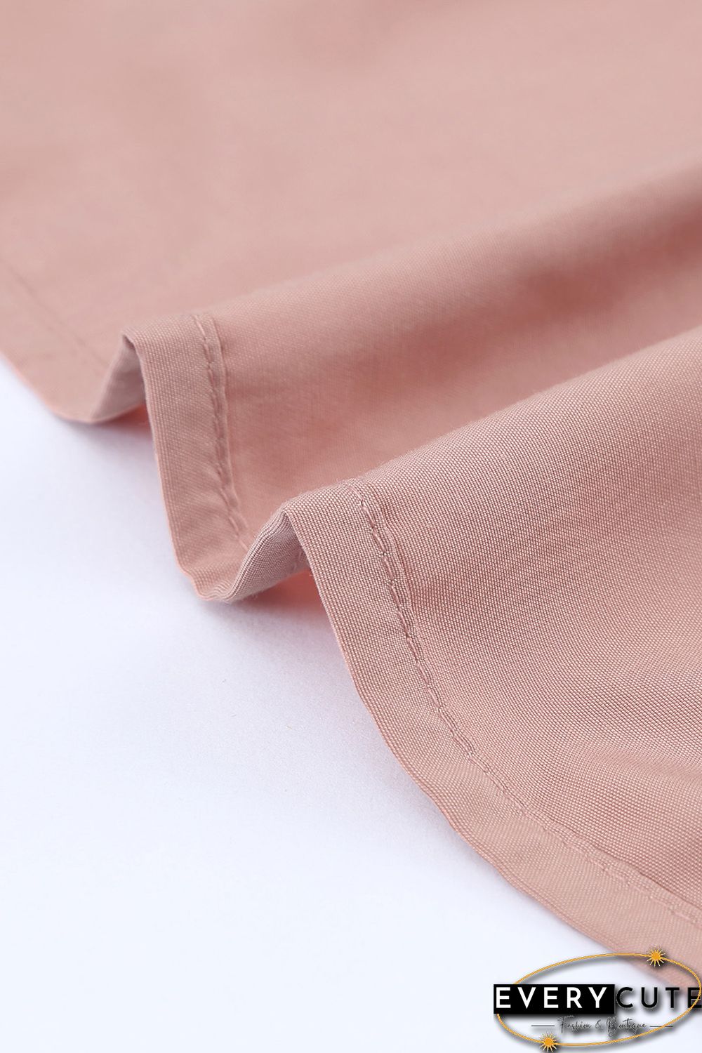 Pink Crochet Trim Hollow-out Blouse