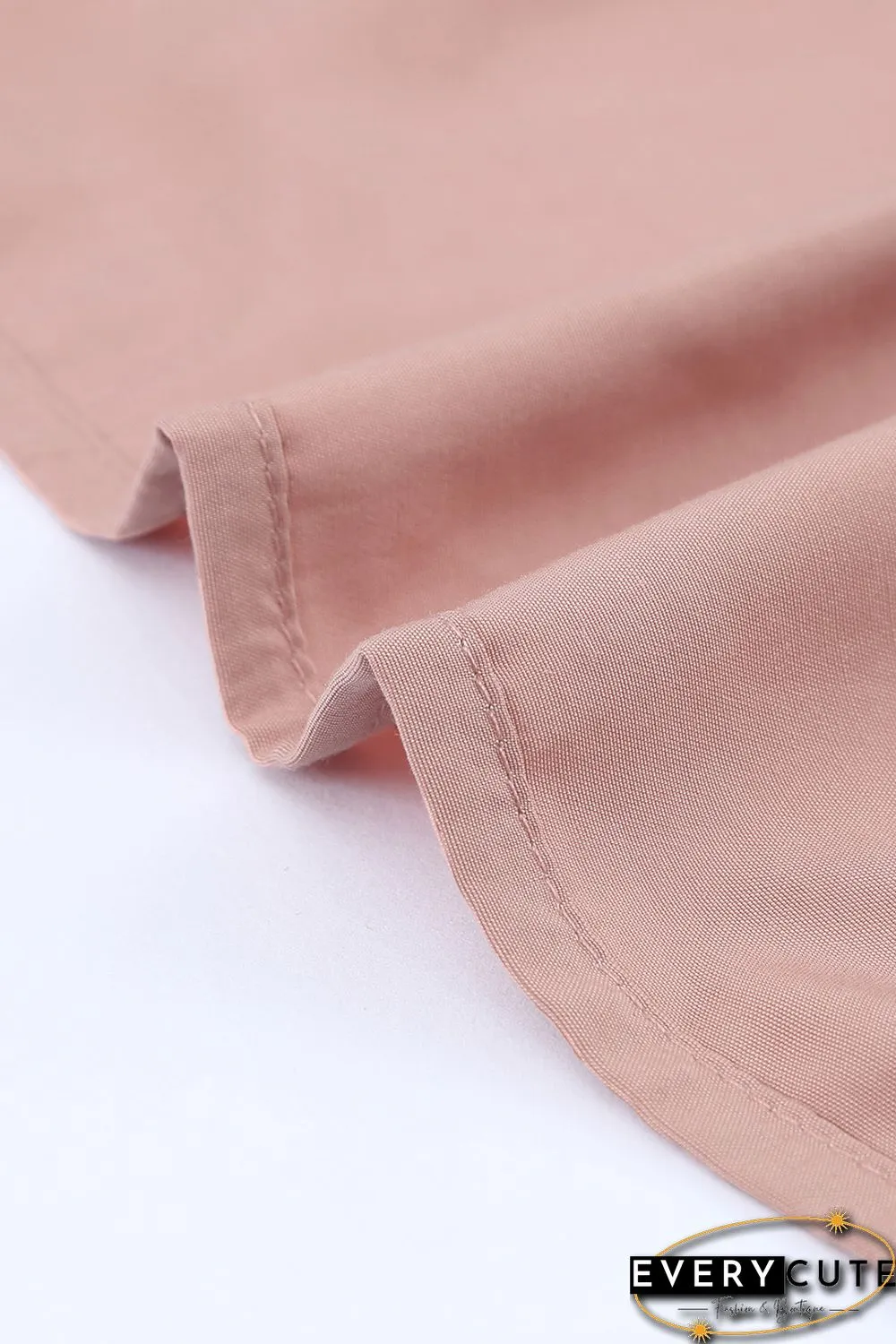 Pink Crochet Trim Hollow-out Blouse