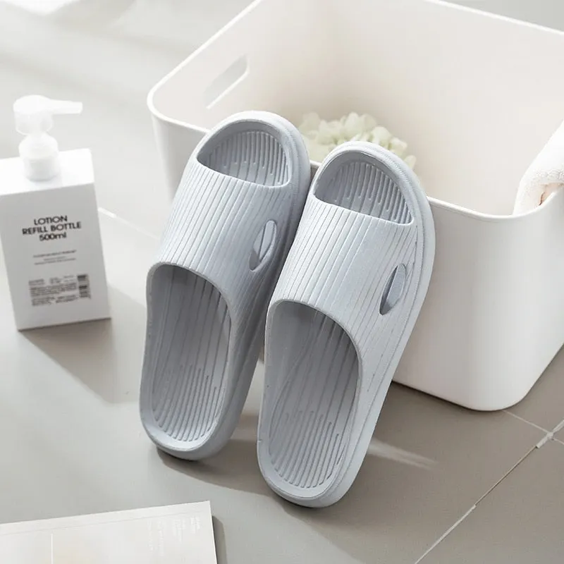 2021 Home Soft Slippers Ladies/men's Thick Bottom Slipper Women Indoor Bathroom Anti-slip Floor Slides Silent Slippers