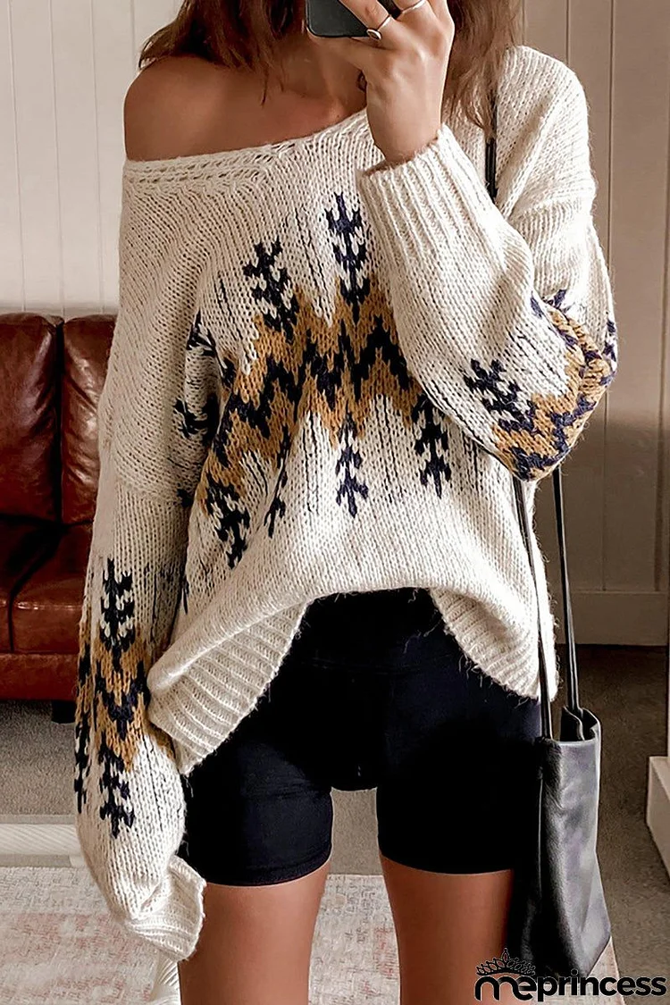 Christmas Tree V Neck Sweater