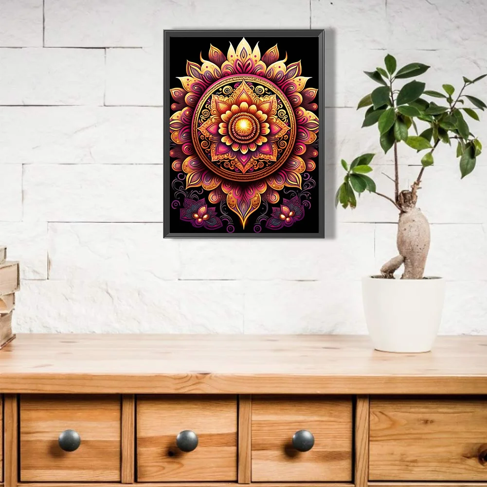 Full Round Diamond Painting 30*40cm - Metal Mandala