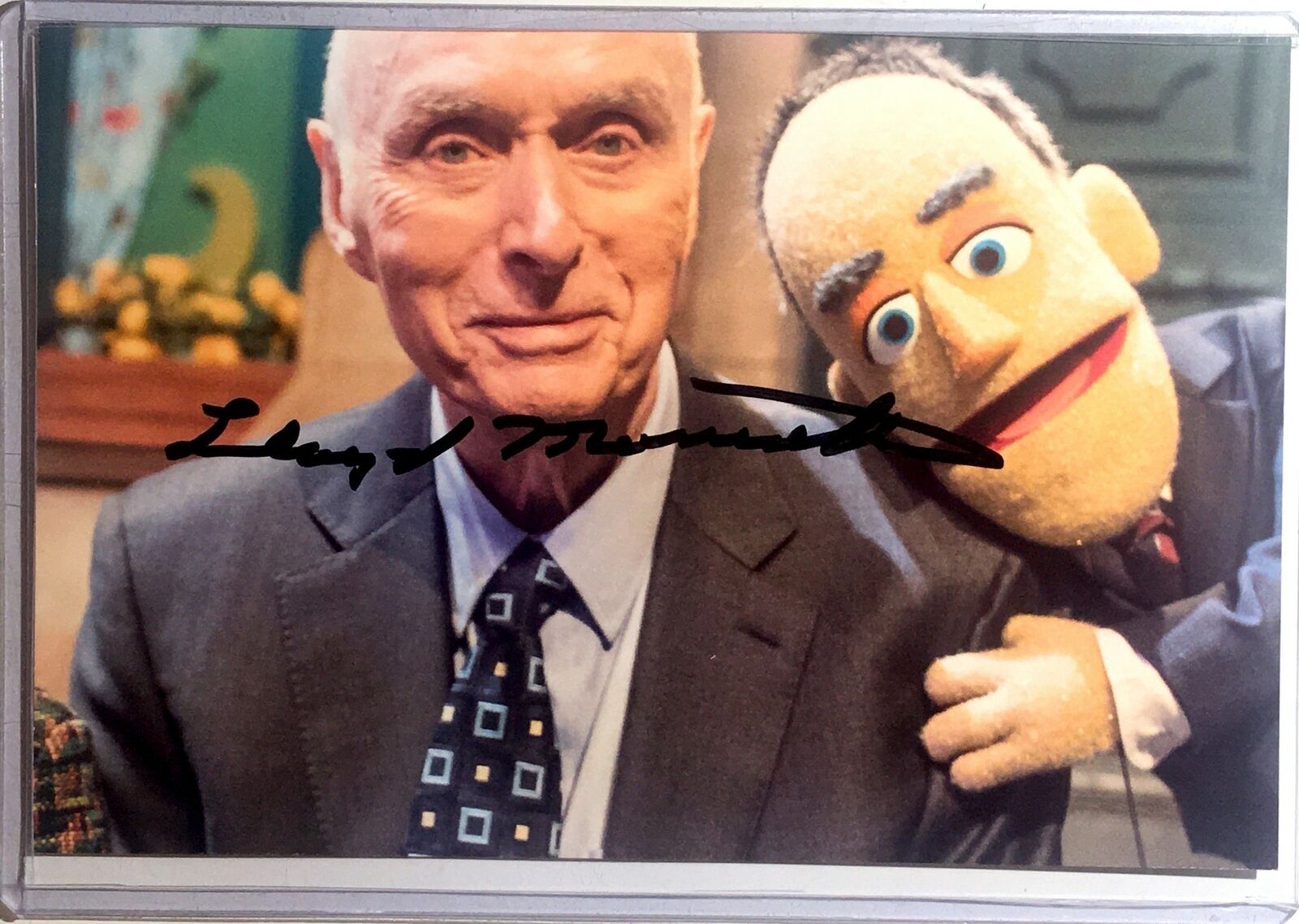 Lloyd Morrisett Signed 4x6 Photo Poster painting Founder of Sesame Street Autograph Auto