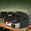 Foldable Camping Wind Shield Portable Gas Stove Windproof Screen for BBQ Cooking