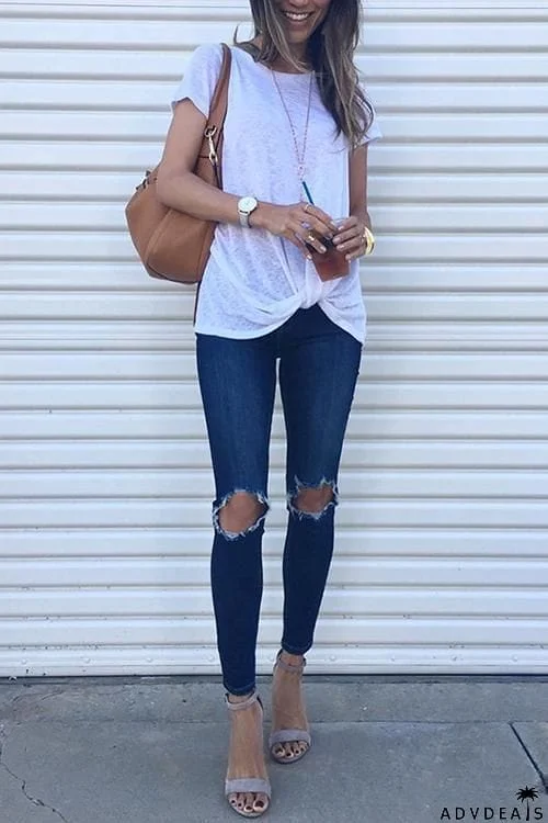 Knot Short Sleeve T Shirt