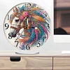 (US Local)Acrylic Special Shape Horse 5D Diamond Painting Clock Art Craft Kit