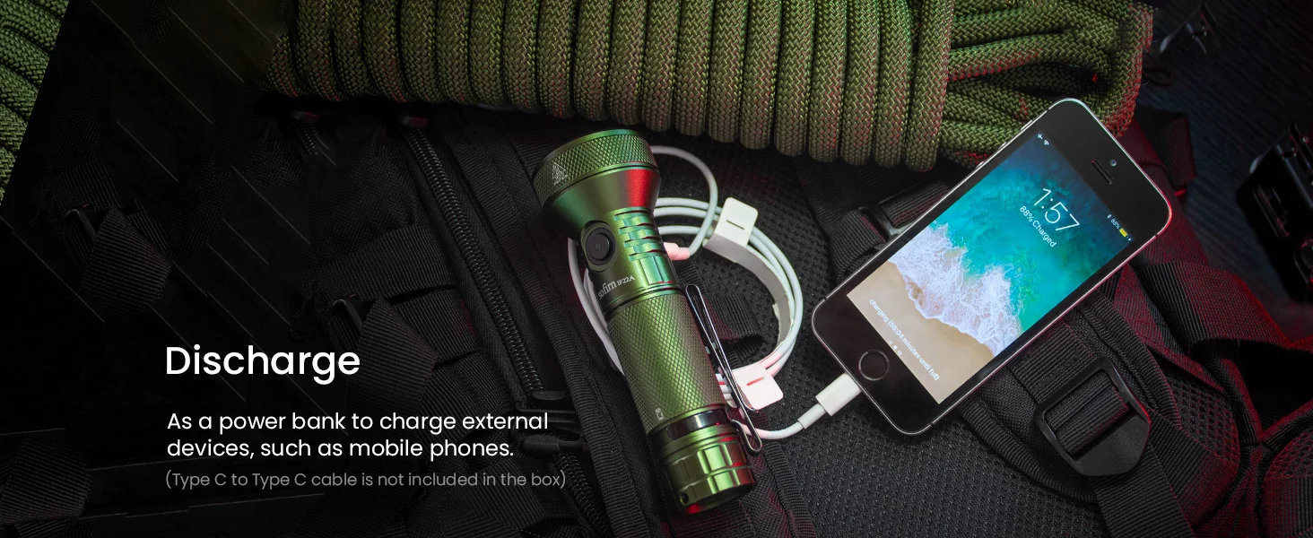 Sofirn IF22A Rechargeable EDC Flashlight Spotlight, Powerful