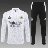 2024/2025 Real Madrid Half-Pull Training Wear White Football Shirt